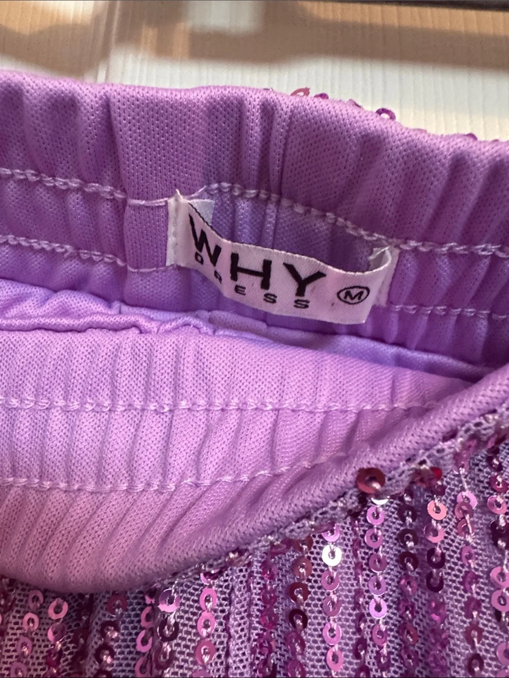 Women’s Front facing Purple Sequin Nutcracker Party Shorts